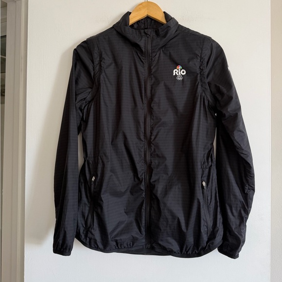 Nike Golf Black 2016 Rio Olympics 2 in One Rain Jacket and Zip Vest size M EUC - Picture 2 of 7